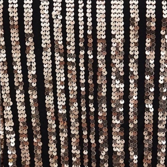 TORRID BLACK & GOLD SEQUIN A-LINE DRESS - Picture 4 of 11